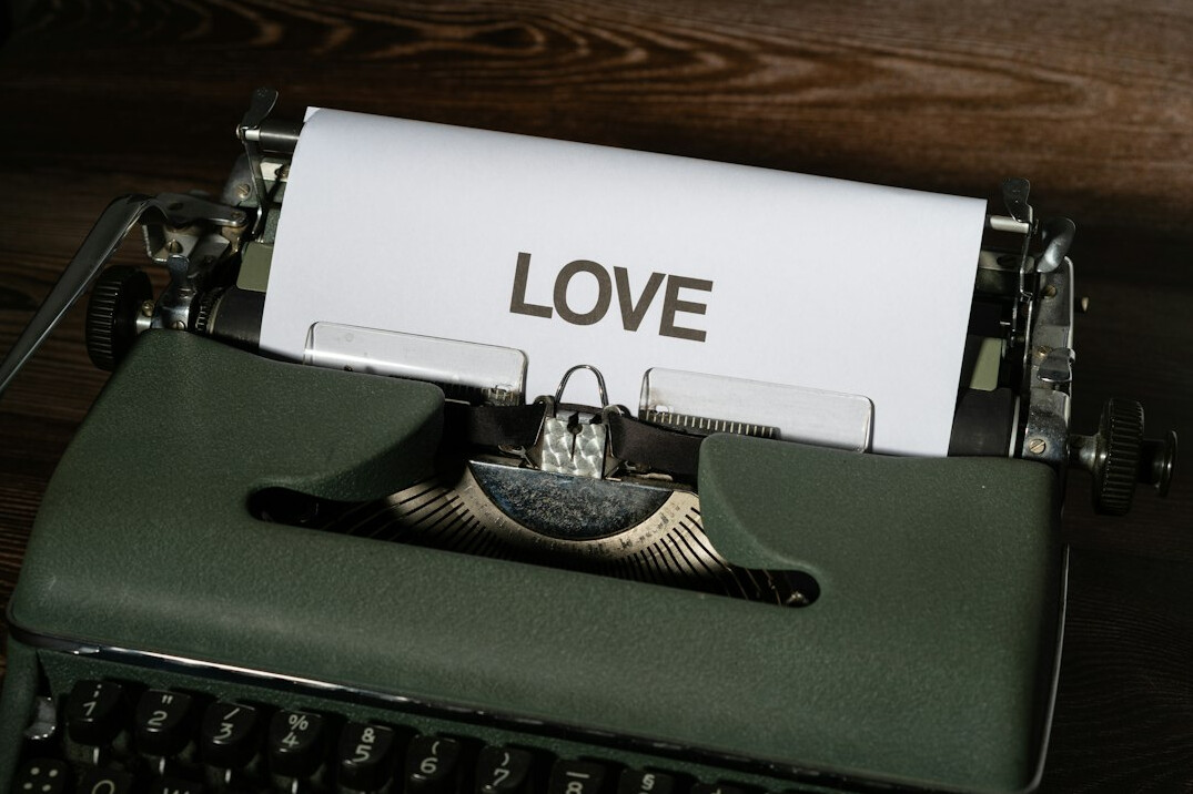 Vintage typewriter with a sheet of paper